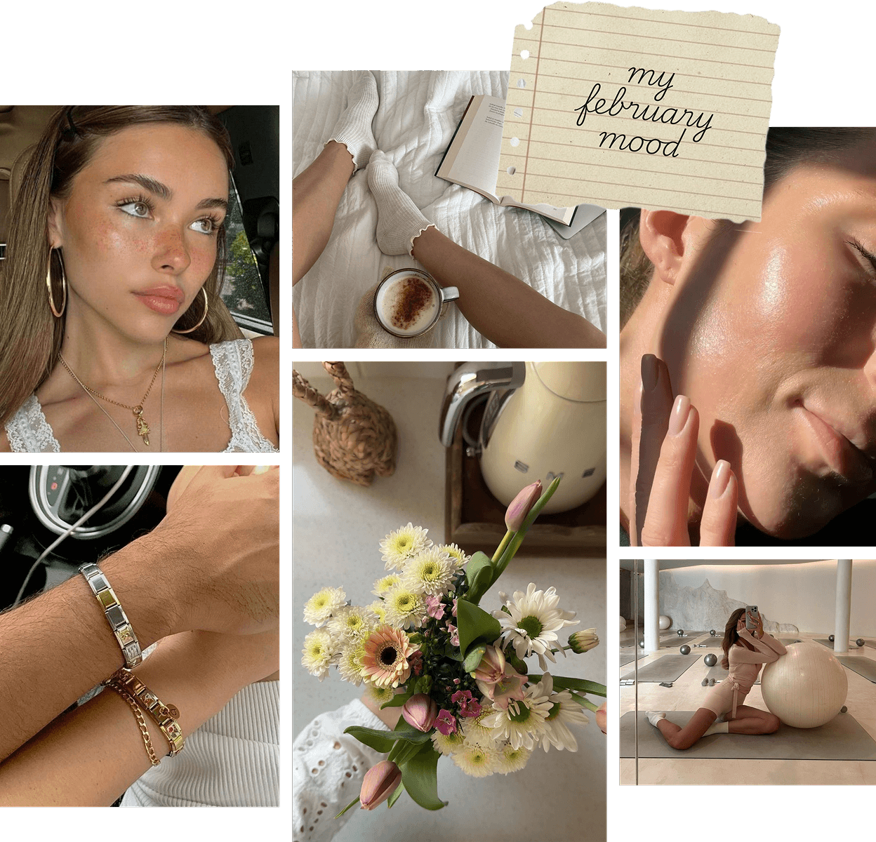 February mood aesthetic collage