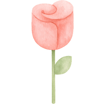 Red flower watercolor illustration