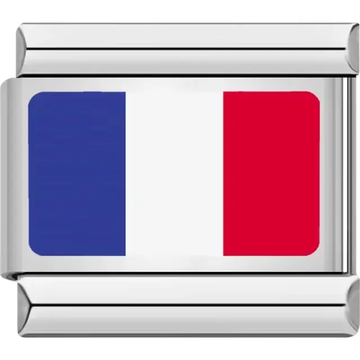 French flag Italian charm bracelet link