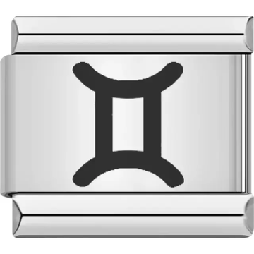 Gemini zodiac sign Italian charm bracelet link