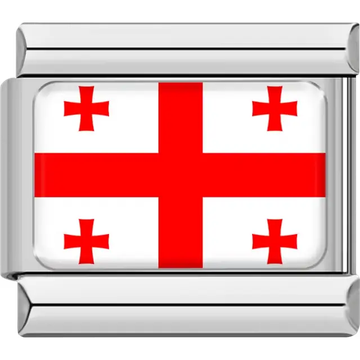 Georgian flag Italian charm bracelet link