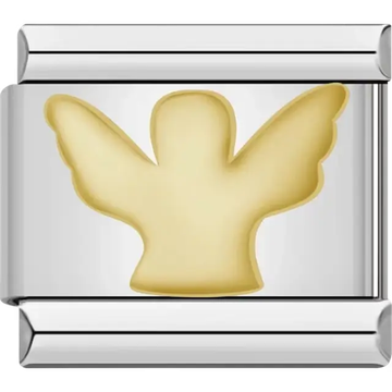 Gold angel design with wings Italian charm bracelet link