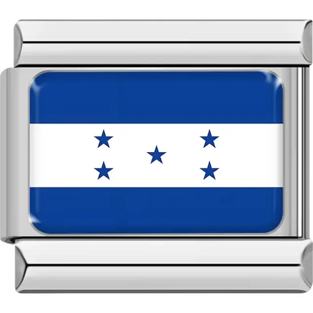 Honduran flag Italian charm bracelet link