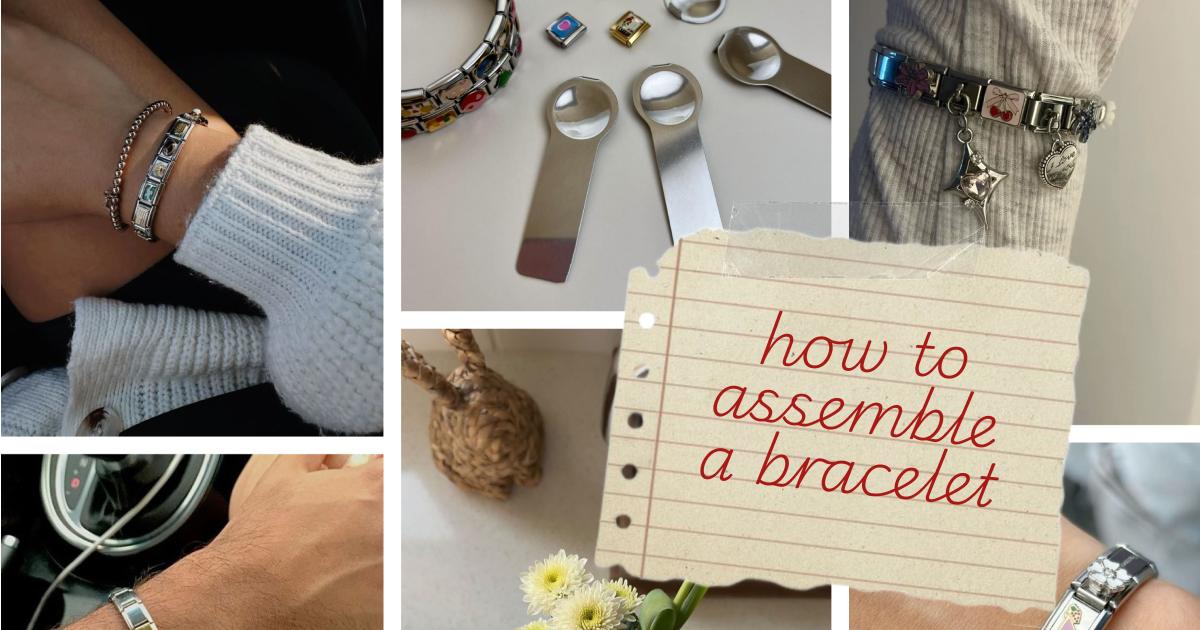 How to assemble an Italian bracelet collage