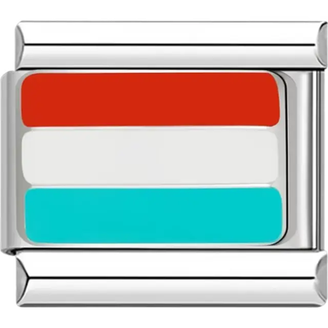 Hungarian flag Italian charm bracelet link