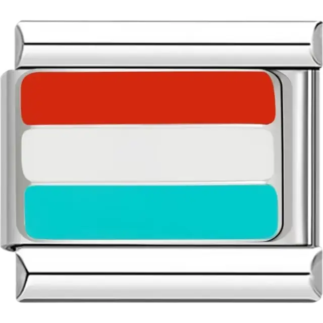 Hungarian flag Italian charm bracelet link