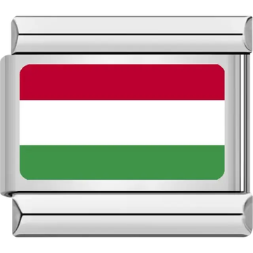 Hungarian flag Italian charm bracelet link