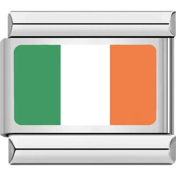 Irish flag Italian charm bracelet link
