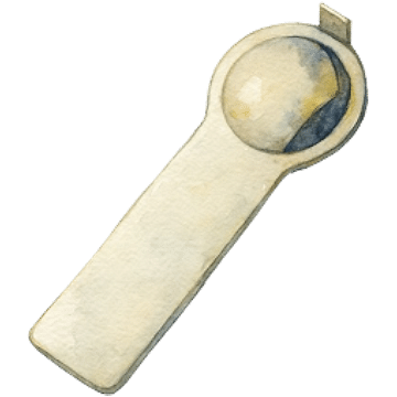 Italian charm bracelet tool watercolor illustration