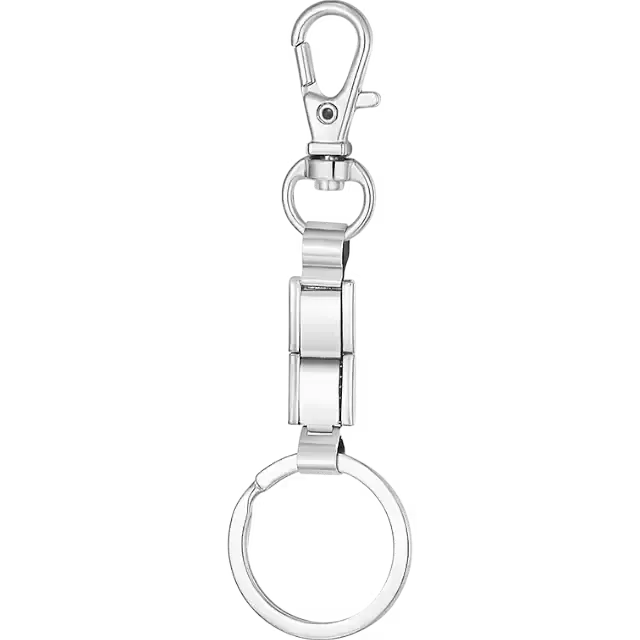 Keychain with two Italian charm links add your own charms to the keychain Italian charm bracelet link
