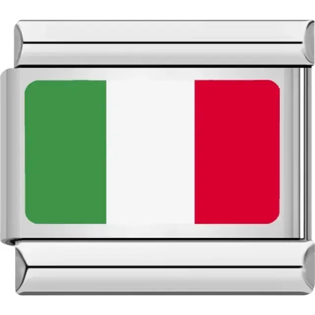 Italian flag Italian charm bracelet link