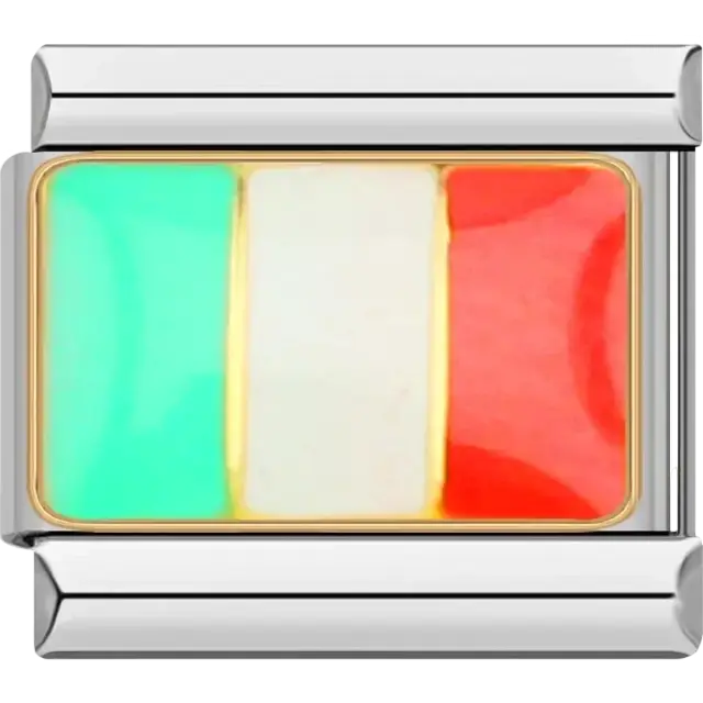 Italian flag Italian charm bracelet link