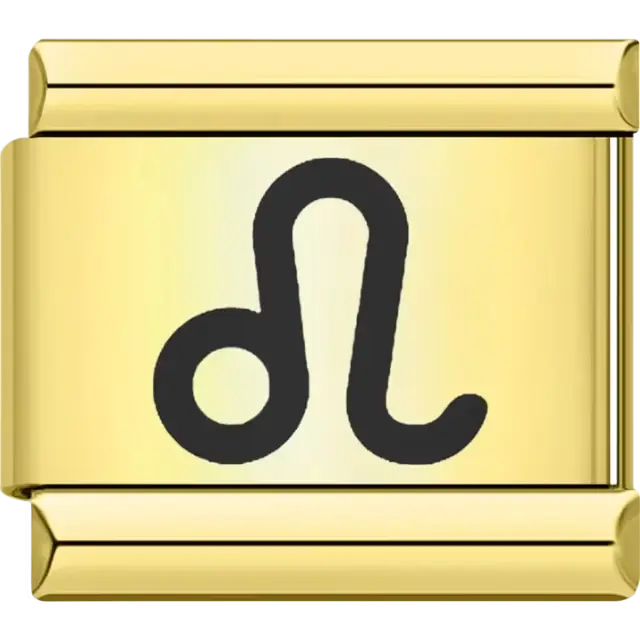 Leo zodiac sign Italian charm bracelet link