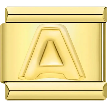 Letter A Italian charm bracelet link
