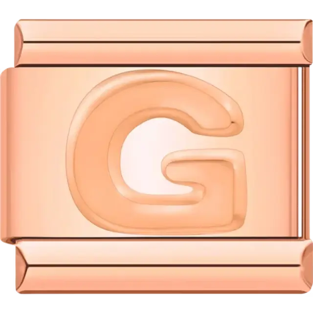 Letter G Italian charm bracelet link