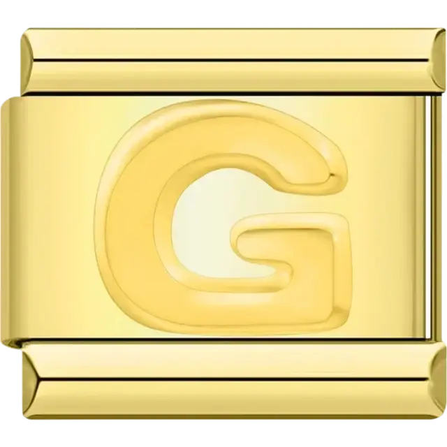Letter G Italian charm bracelet link