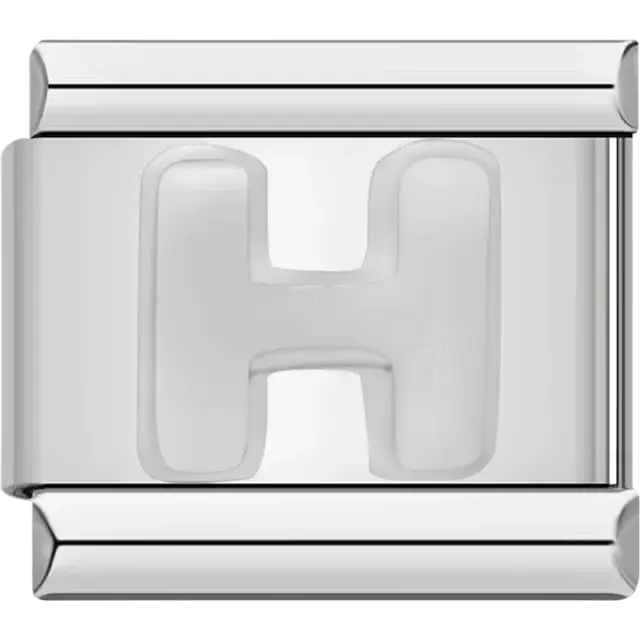 Letter H Italian charm bracelet link