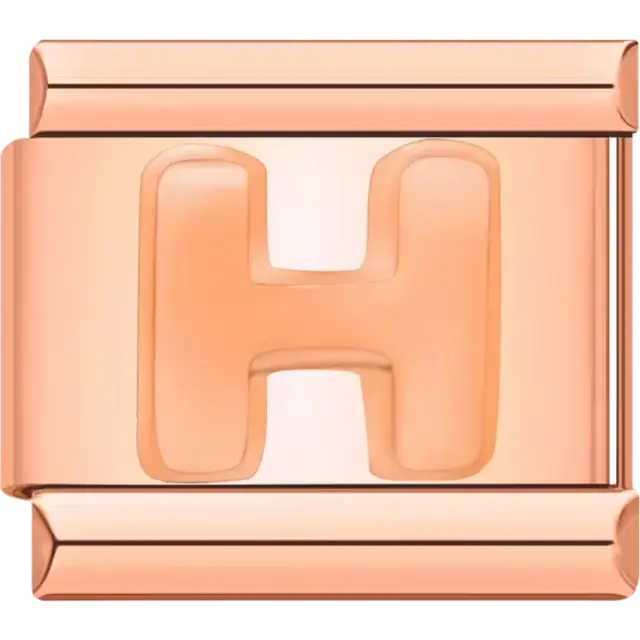 Letter H Italian charm bracelet link