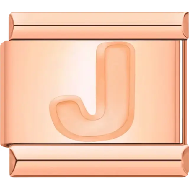 Letter J Italian charm bracelet link