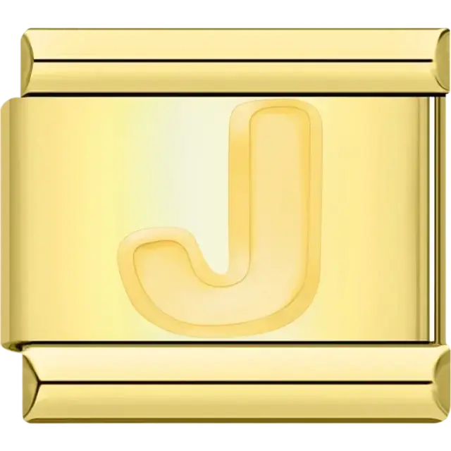 Letter J Italian charm bracelet link