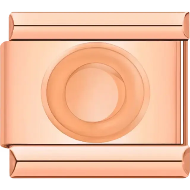 Letter O Italian charm bracelet link