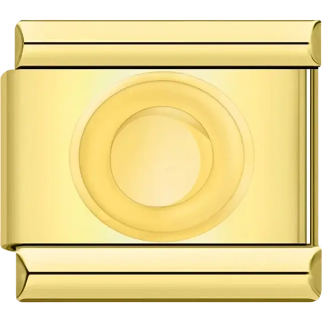 Letter O Italian charm bracelet link