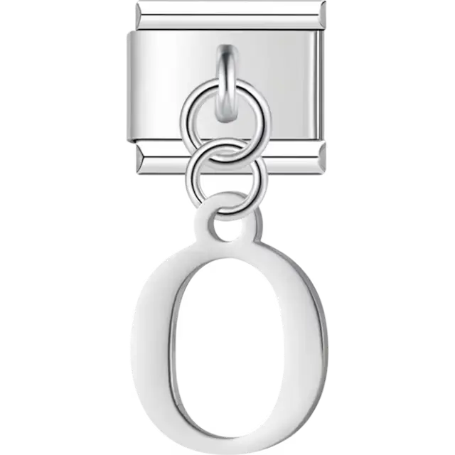 Uppercase letter "O" Italian charm bracelet link