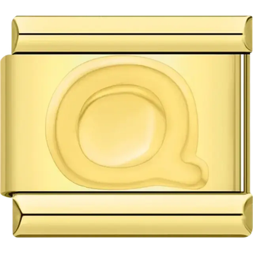 Letter Q Italian charm bracelet link