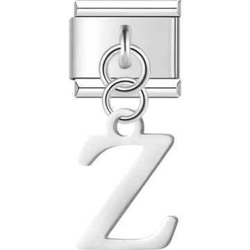 Uppercase letter "Z" Italian charm bracelet link