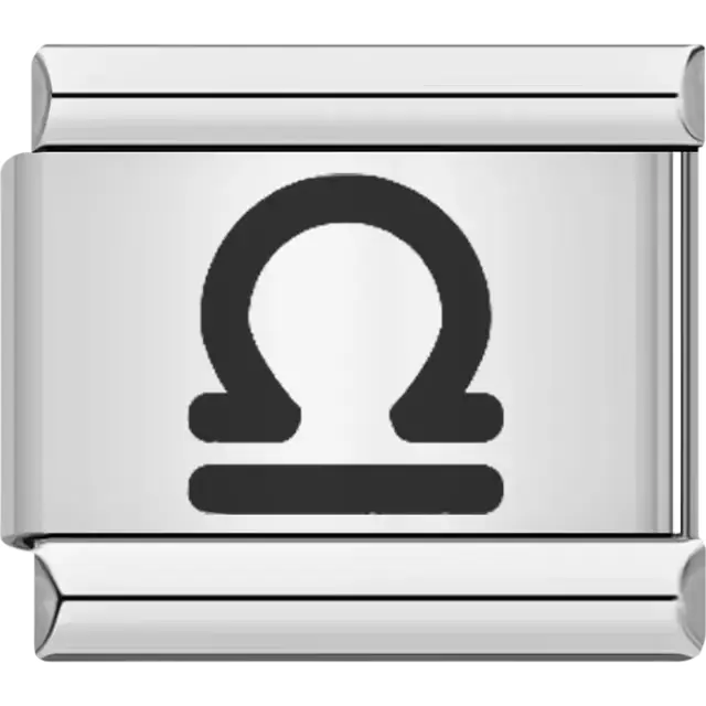 Libra zodiac sign Italian charm bracelet link