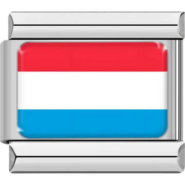 Luxembourgish&nbsp;flag Italian charm bracelet link