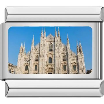 Milan Duomo Cathedral landmark photo Italian charm bracelet link