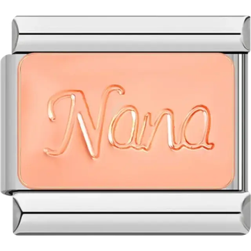 "Nana” text Italian charm bracelet link