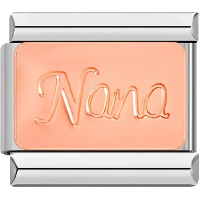 "Nana” text Italian charm bracelet link