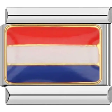 Netherlands flag Italian charm bracelet link