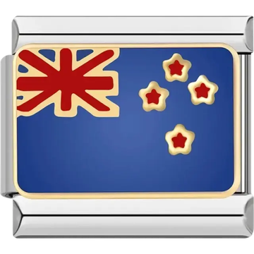New Zealand flag Italian charm bracelet link