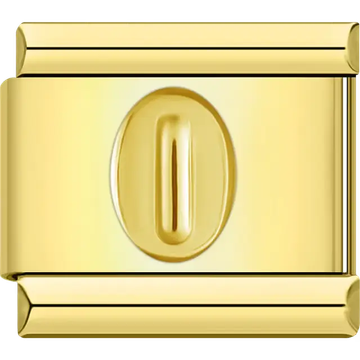 Number "0" Italian charm bracelet link