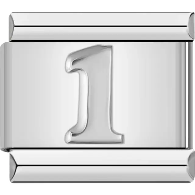 Number "1" Italian charm bracelet link