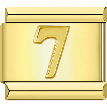Number "7" Italian charm bracelet link