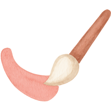 Painting brush watercolor illustration