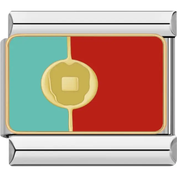 Portuguese flag Italian charm bracelet link