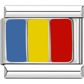 Romanian flag Italian charm bracelet link