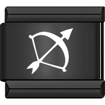 Black Sagittarius zodiac symbol Italian charm bracelet link