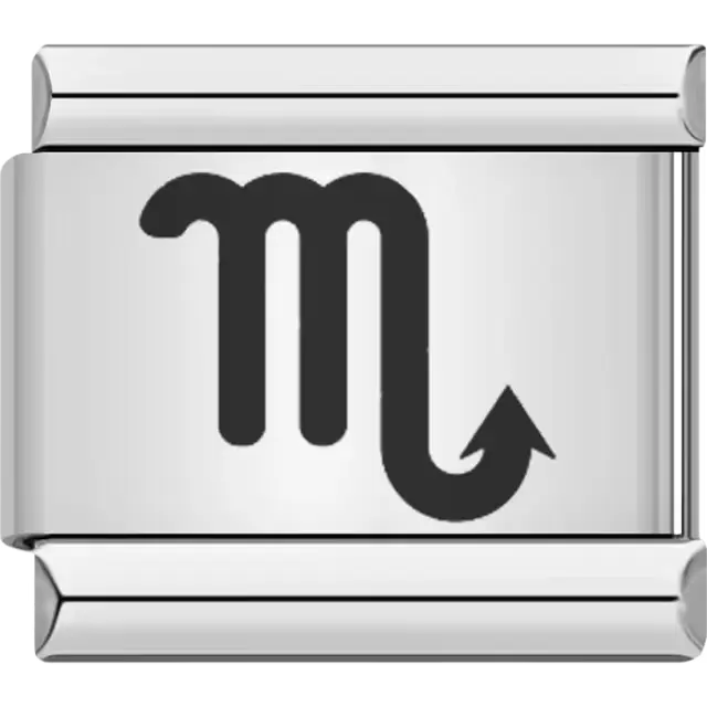 Scorpio zodiac sign Italian charm bracelet link