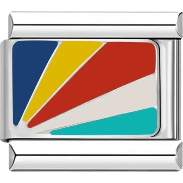 Seychellois flag Italian charm bracelet link