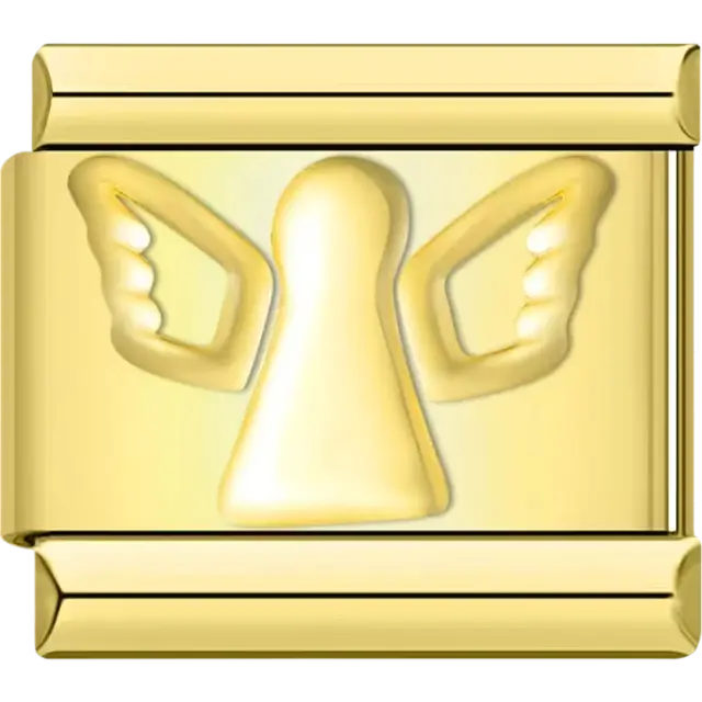 Angel with open wings design Italian charm bracelet link