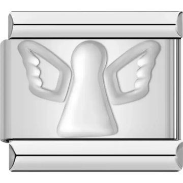 Angel with open wings design Italian charm bracelet link