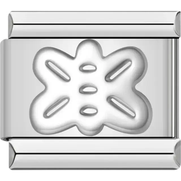 Silver butterfly Italian charm bracelet link