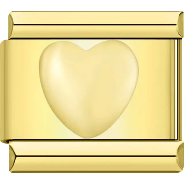 Heart shape Italian charm bracelet link