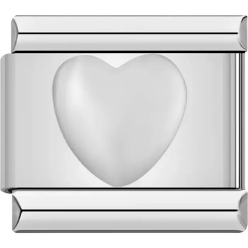 Heart shape Italian charm bracelet link